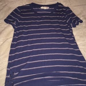 Cute blue and white and pink stripped T-shirt